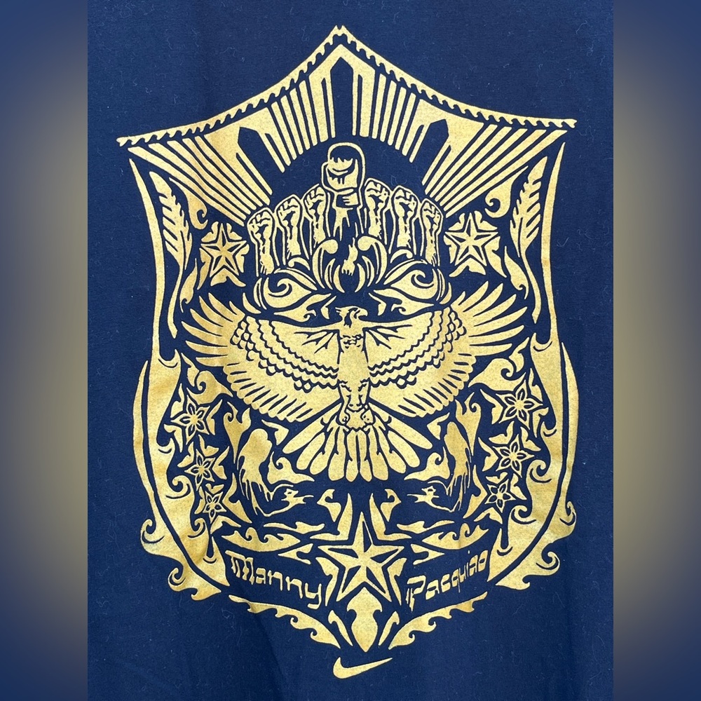 Manny Pacquiao Mens T Shirt XL Black Gold Boxing Rising Phoenix Sick Graphics